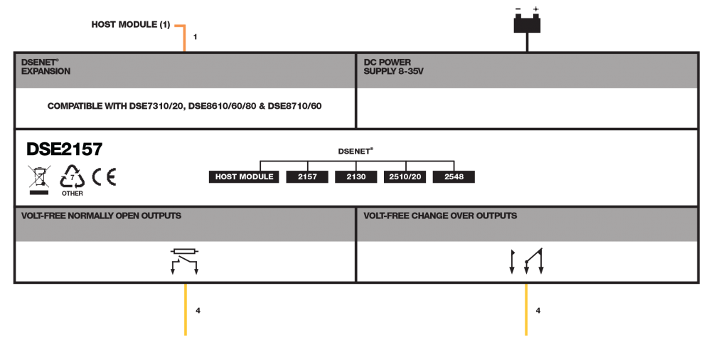 DSE2157 connection diagram