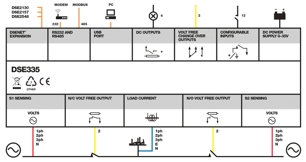 DSE335 connection diagram