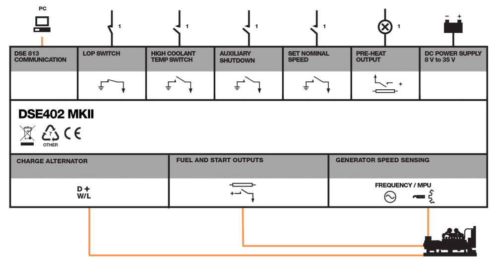 DSE402MKII connection diagram