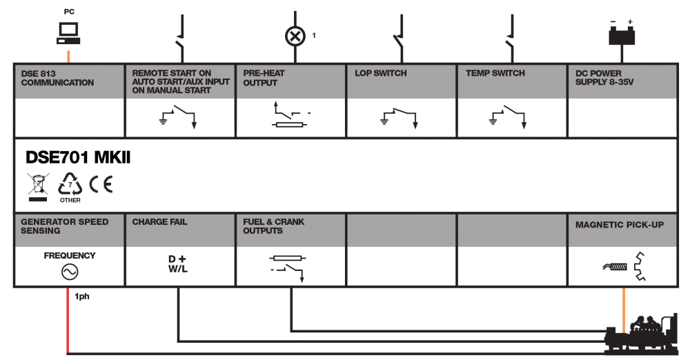 DSE701MKII connection diagram