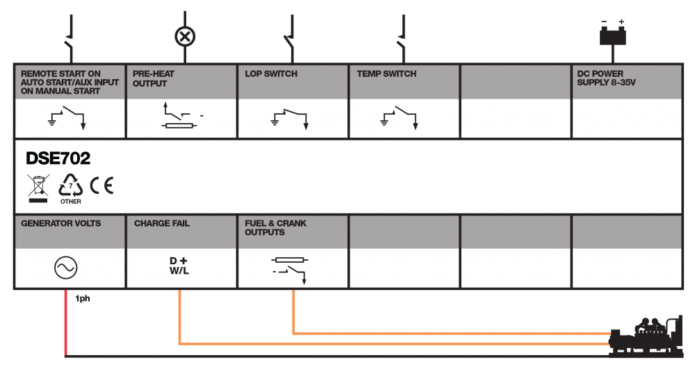 DSE702 connection diagram