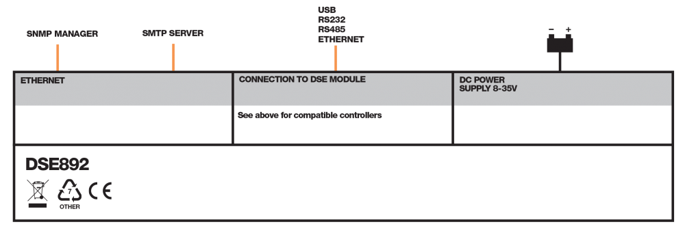 DSE892 connection diagram