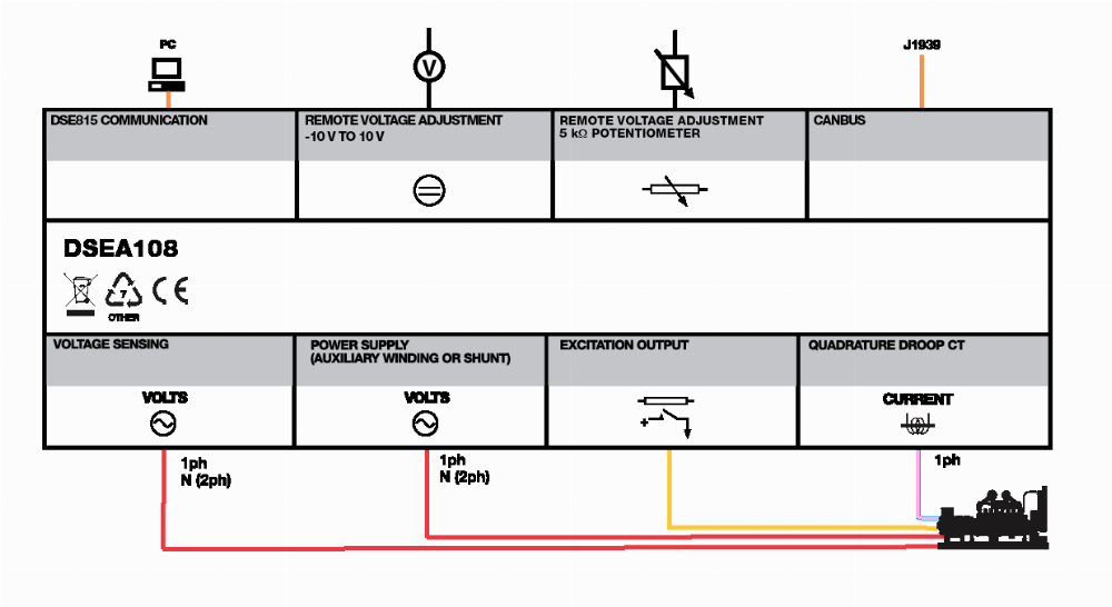 DSEA108 connection diagram