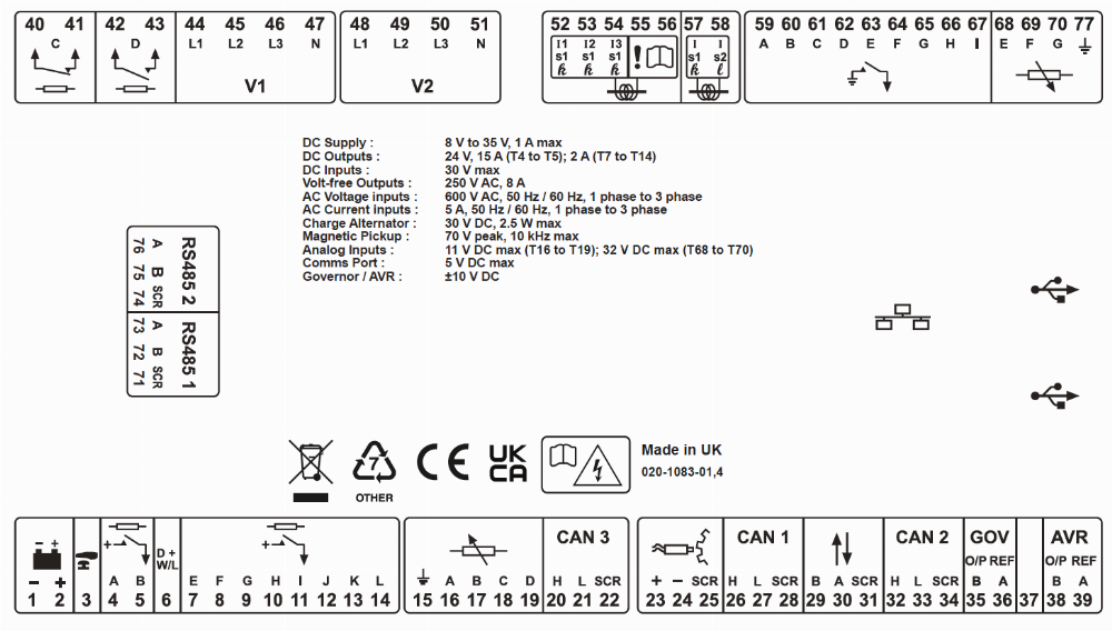 DSEG8660 connection diagram