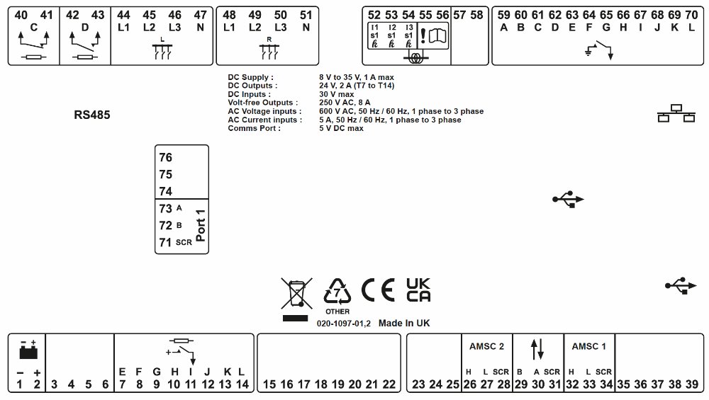 DSEG8680 connection diagram