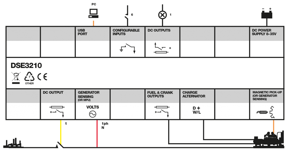 DSE3210 connection diagram