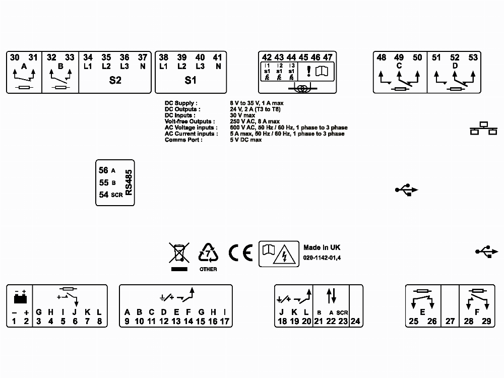 DSE335 MKII connection diagram